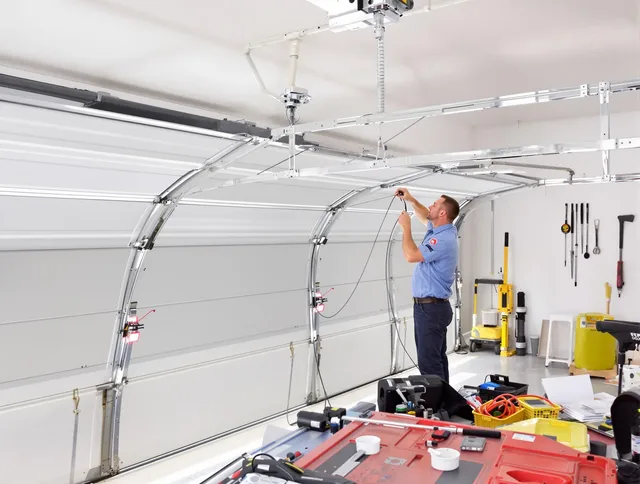 Garage door cable repair service by Whitman Garage Door Repair in Whitman