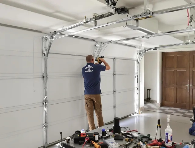 Whitman Garage Door Repair certified technician performing precision garage door repair in Whitman