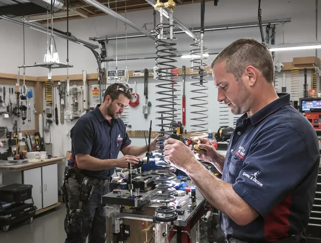 Garage door spring repair service by Whitman Garage Door Repair in Whitman